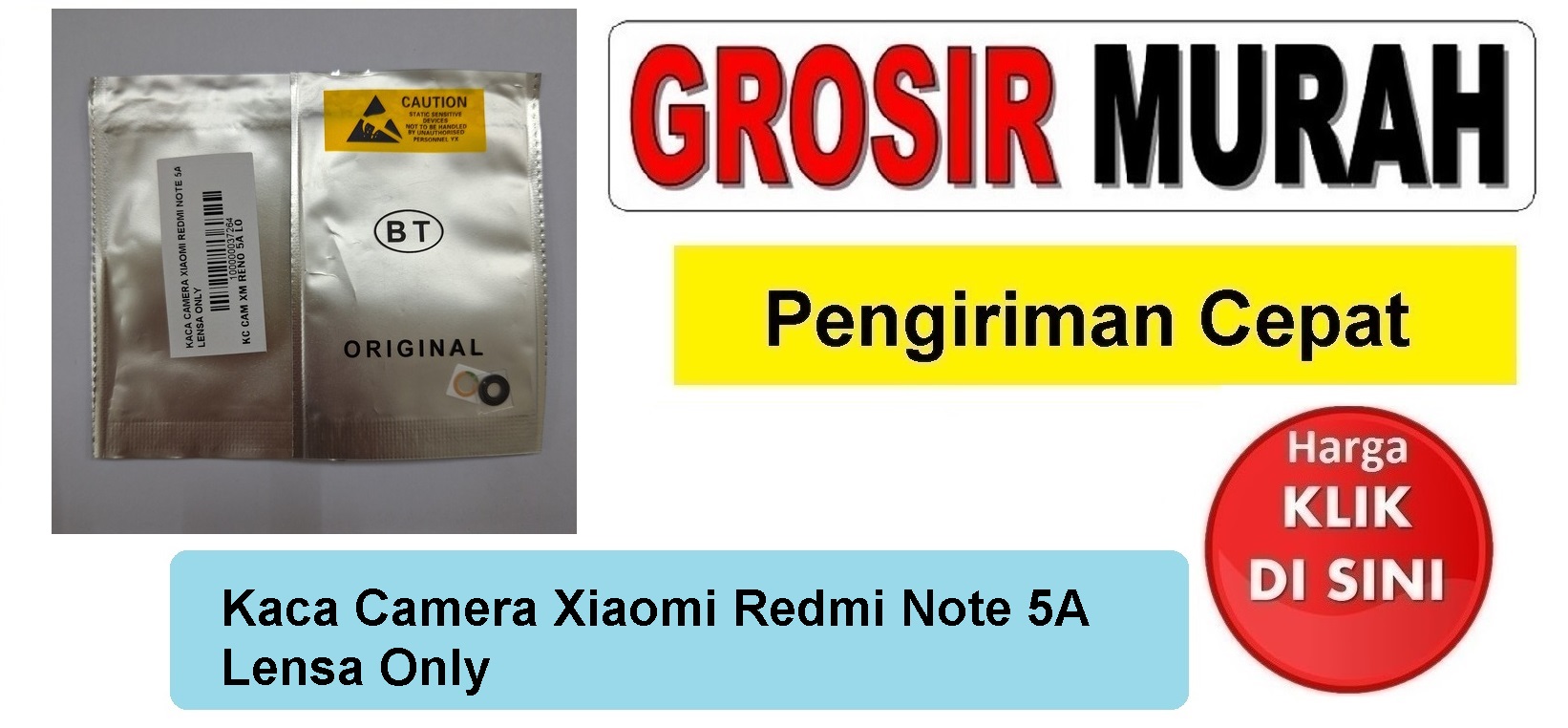 Pusat Penjualan Kaca Camera Xiaomi Redmi Note 5A Lensa Only Kaca Kamera belakang lensa kamera glass Spare Part Hp Grosir
