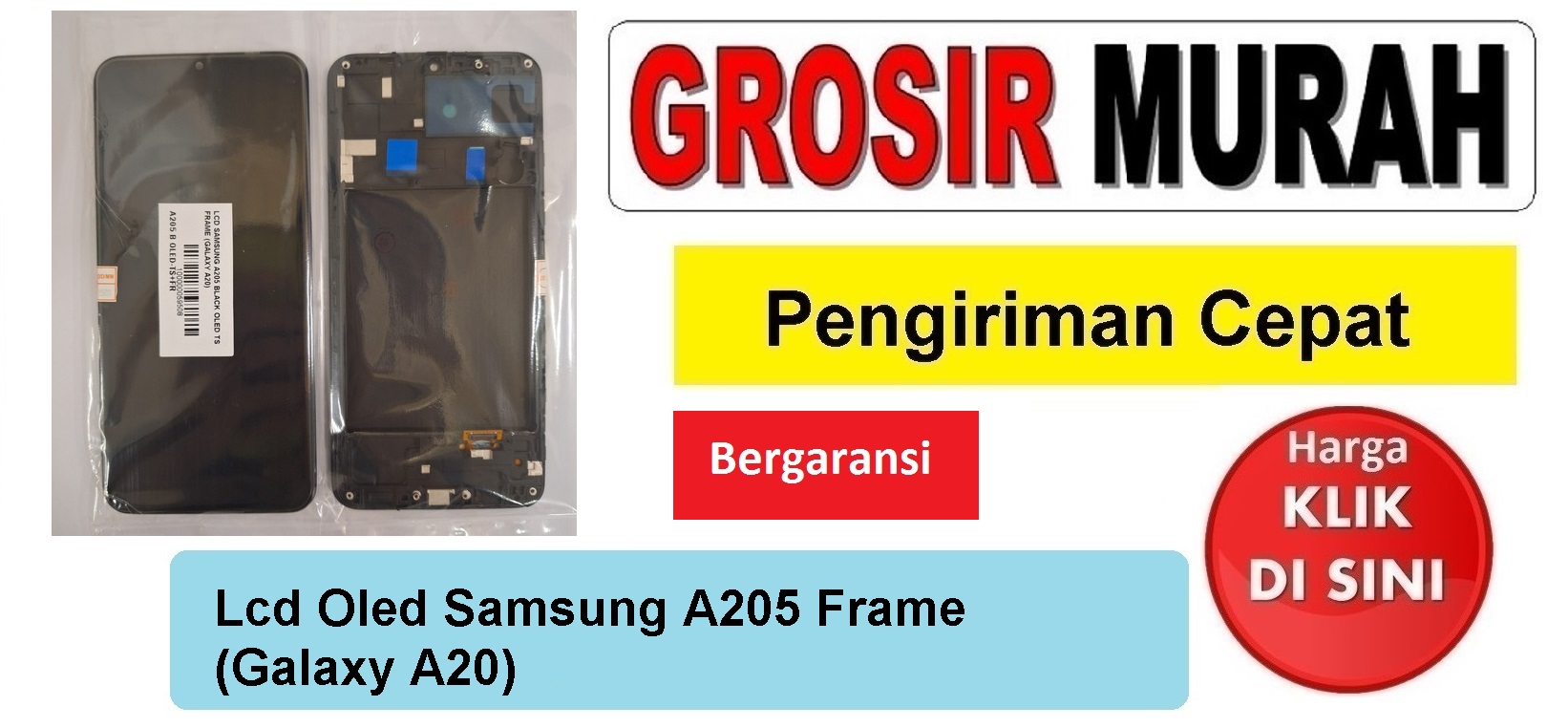 Lcd Samsung A205 Frame (Galaxy A20) Fullset Touchscreen Ts Touch screen Display