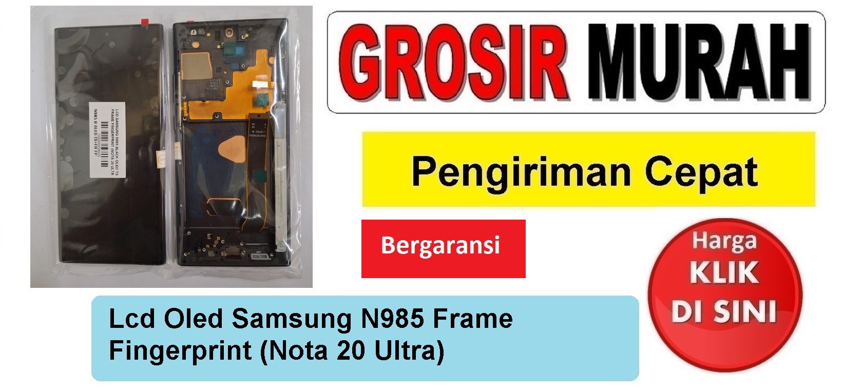 Lcd Samsung N985 Frame Fingerprint (Nota 20 Ultra) Fullset Touchscreen Ts Touch screen Display