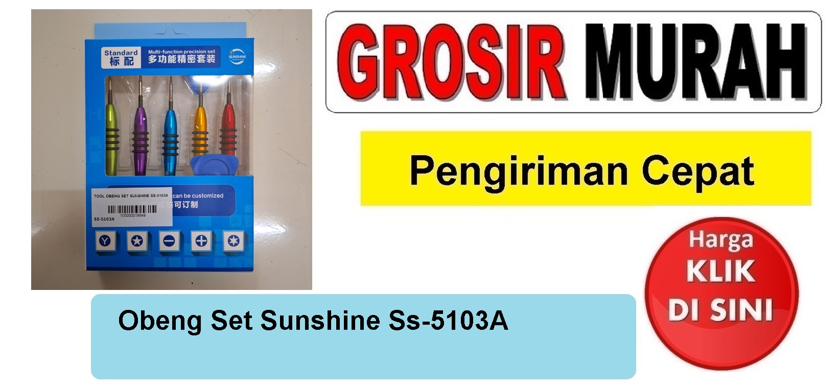 Pusat Penjualan Obeng Set Sunshine Ss-5103A Perlengkapan Service Toolkit Alat Serpis teknisi Spare Part Hp Grosir