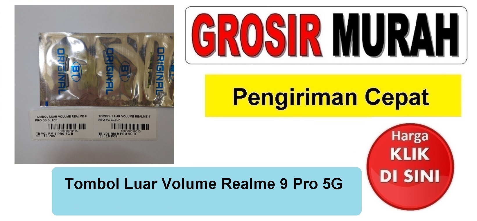 Tombol Luar Volume Realme 9 Pro 5G Power samping Pernik Rubber Button