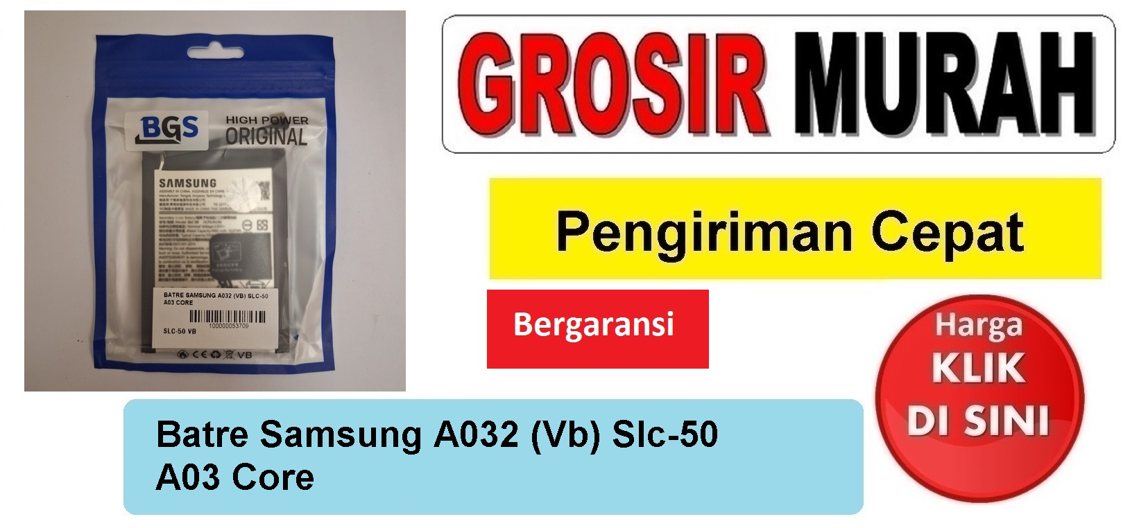 Batre Samsung A032 (Vb) Slc-50 A03 Core Baterai Battery Bergaransi Batere