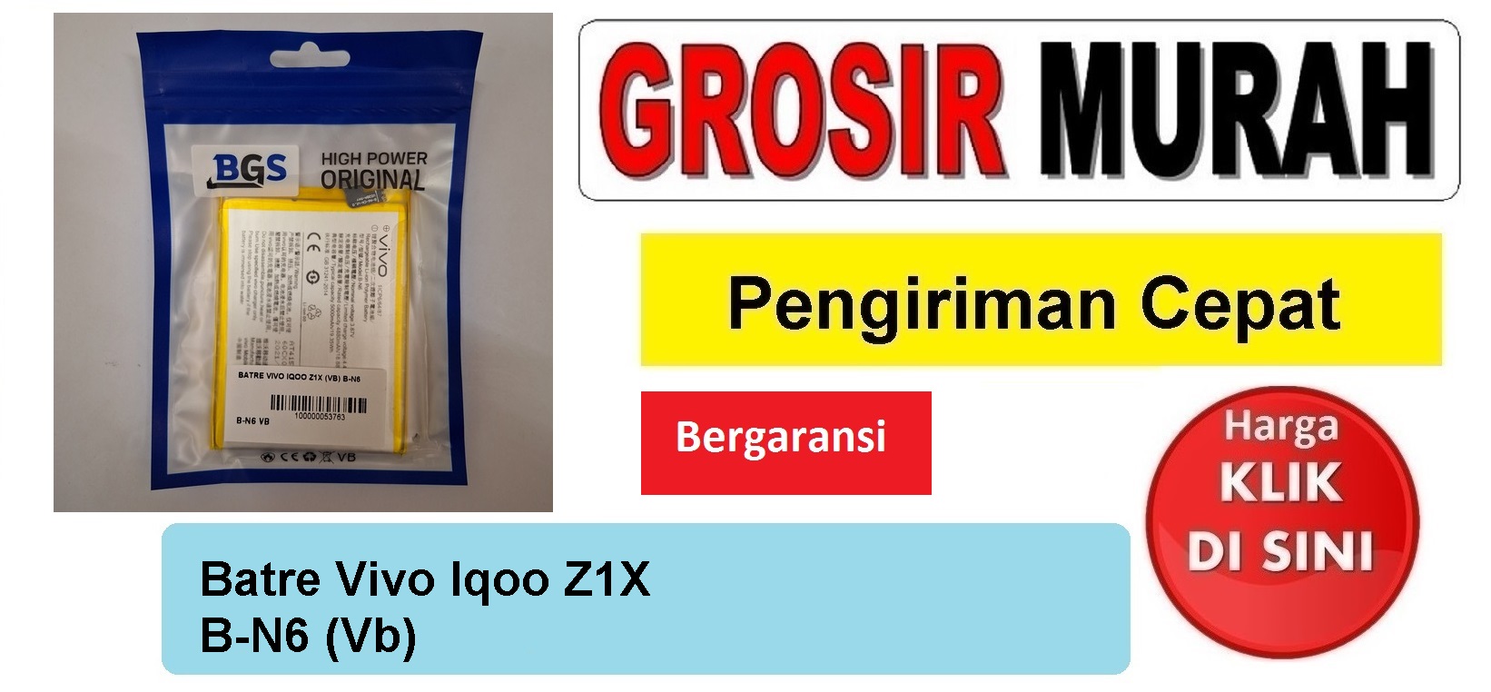 Batre Vivo Iqoo Z1X B-N6 (Vb) Baterai Battery Bergaransi Batere