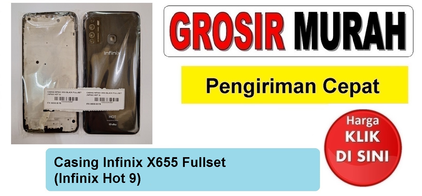 Casing Infinix X655 Fullset (Infinix Hot 9) housing kesing