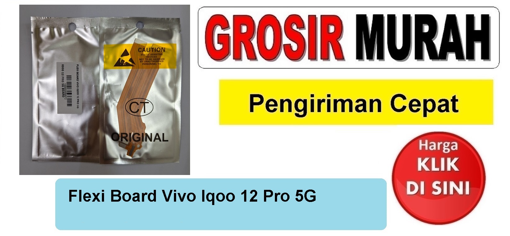 Flexi Board Vivo Iqoo 12 Pro 5G Fleksibel Flexible Fleksi Flexibel Flex Mainboard Kabel Tengah Ui Penghubung Mesin