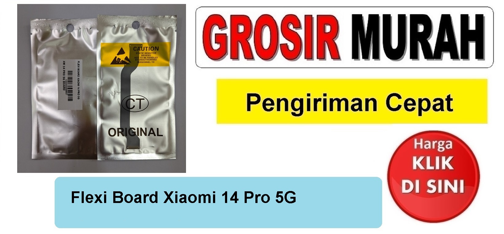 Flexi Board Xiaomi 14 Pro 5G Fleksibel Flexible Fleksi Flexibel Flex Mainboard Kabel Tengah Ui Penghubung Mesin