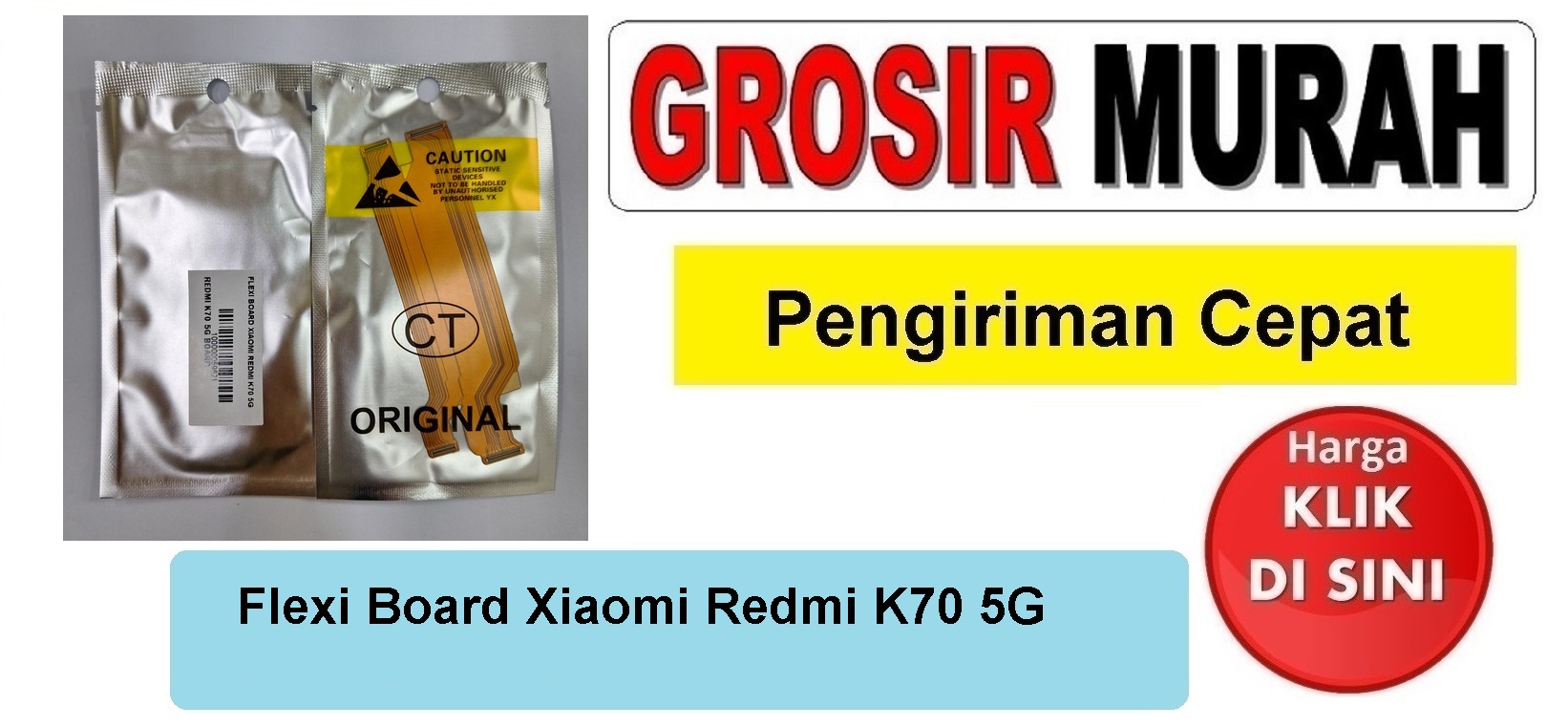 Flexi Board Xiaomi Redmi K70 5G Fleksibel Flexible Fleksi Flexibel Flex Mainboard Kabel Tengah Ui Penghubung Mesin
