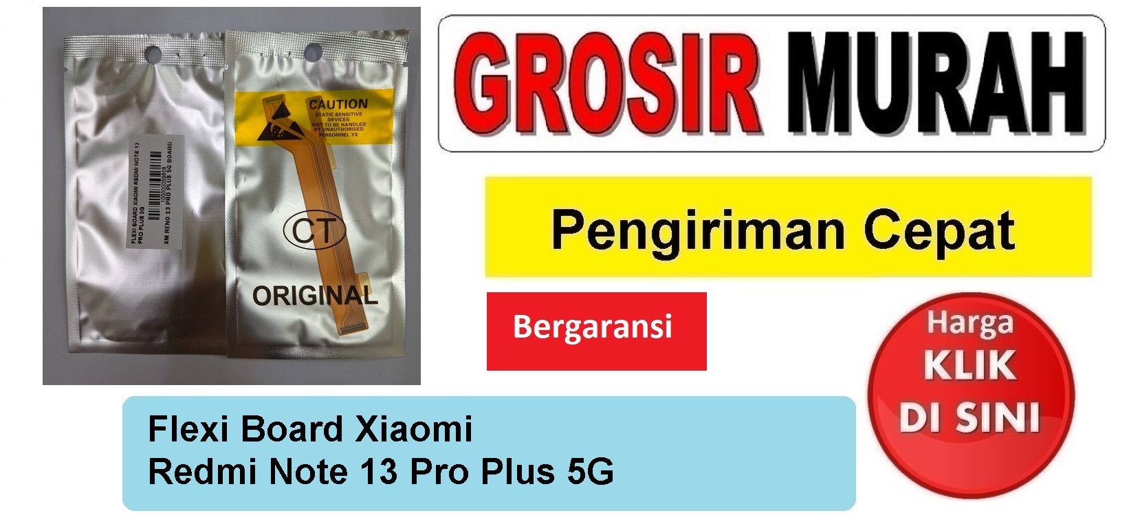 Flexi Board Xiaomi Redmi Note 13 Pro Plus 5G Fleksibel Flexible Fleksi Flexibel Flex Mainboard Kabel Tengah Ui Penghubung Mesin