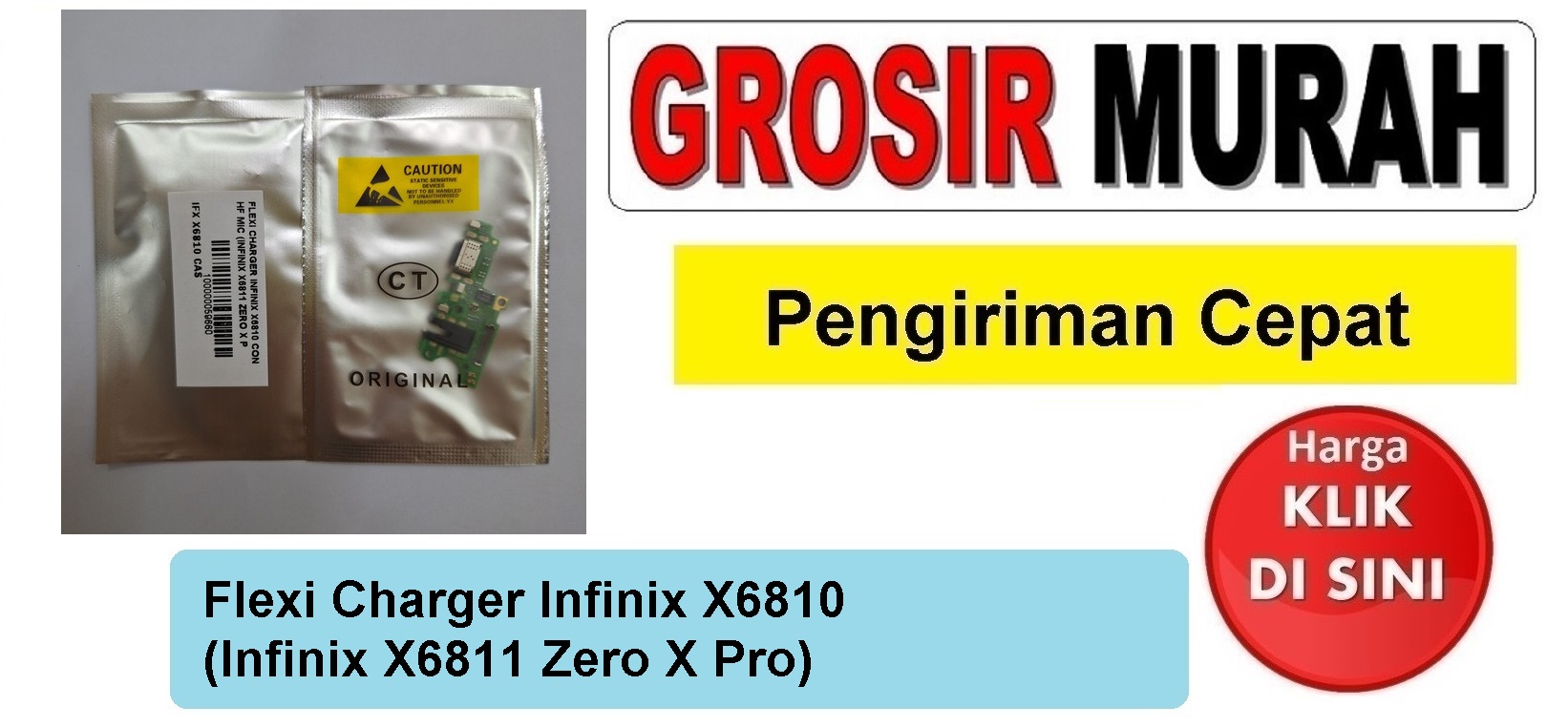 Flexi Charger Infinix X6810 Con Hf Mic (Infinix X6811 Zero X Pro) Fleksibel Flexible Fleksi Flexibel Flex Con Tc Connector Pcb Konektor cas papan board charging