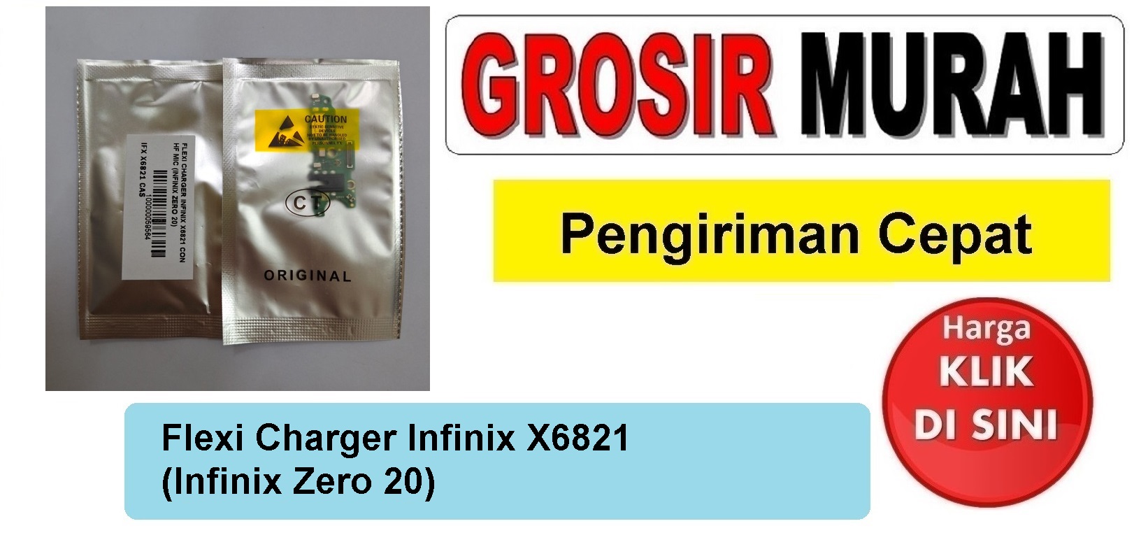 Flexi Charger Infinix X6821 Con Hf Mic (Infinix Zero 20) Fleksibel Flexible Fleksi Flexibel Flex Con Tc Connector Pcb Konektor cas papan board charging