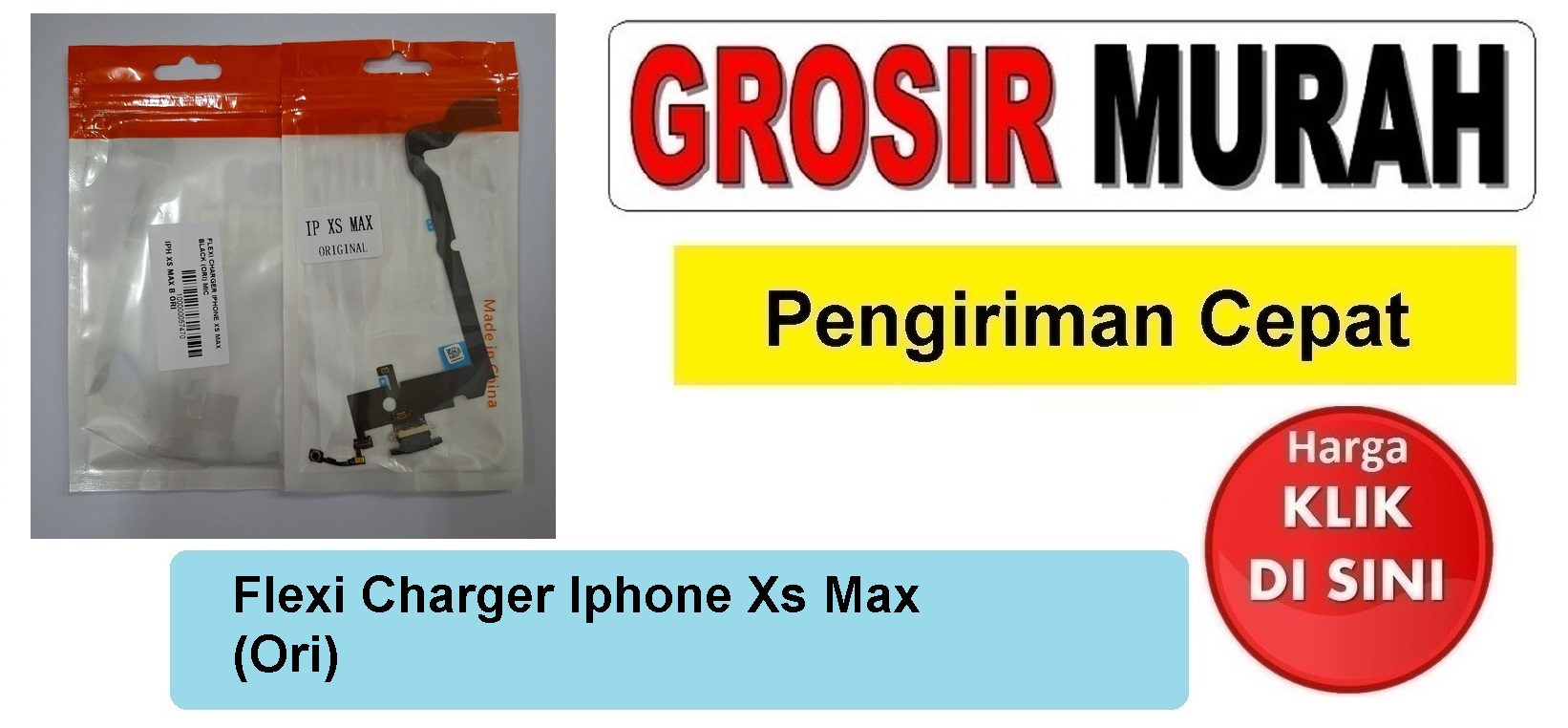 Flexi Charger Iphone Xs Max (Ori) Fleksibel Flexible Fleksi Flexibel Flex Con Tc Connector Pcb Konektor cas papan board charging