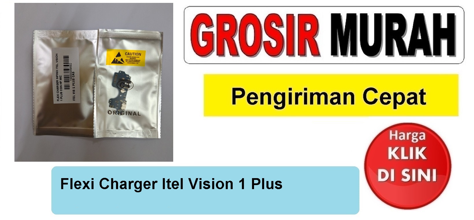 Flexi Charger Itel Vision 1 Plus Con Hf Mic Fleksibel Flexible Fleksi Flexibel Flex Con Tc Connector Pcb Konektor cas papan board charging