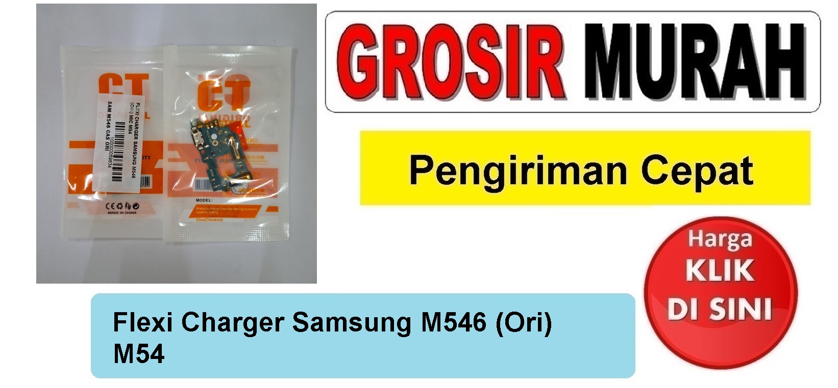 Flexi Charger Samsung M546 (Ori) Mic M54 Fleksibel Flexible Fleksi Flexibel Flex Con Tc Connector Pcb Konektor cas papan board charging