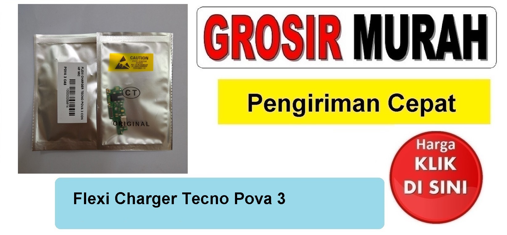 Flexi Charger Tecno Pova 3 Con Hf Mic Fleksibel Flexible Fleksi Flexibel Flex Con Tc Connector Pcb Konektor cas papan board charging