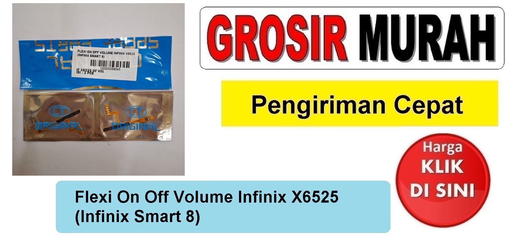 Flexi On Off Volume Infinix X6525 (Infinix Smart 8) Fleksibel Flexible Fleksi Flexibel Flex Power On off Volume Tombol