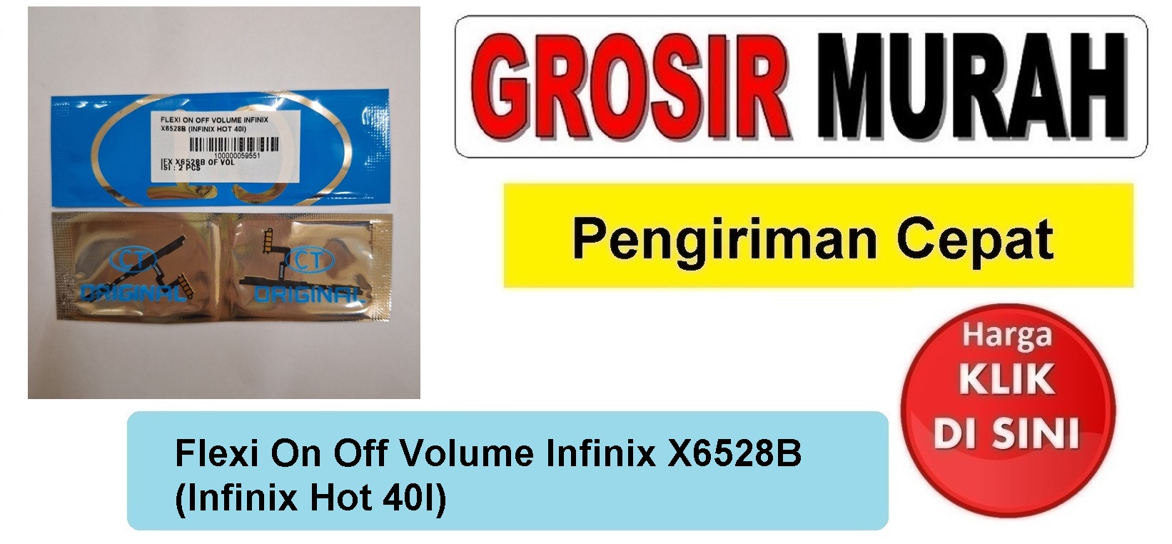 Flexi On Off Volume Infinix X6528B (Infinix Hot 40I) Fleksibel Flexible Fleksi Flexibel Flex Power On off Volume Tombol