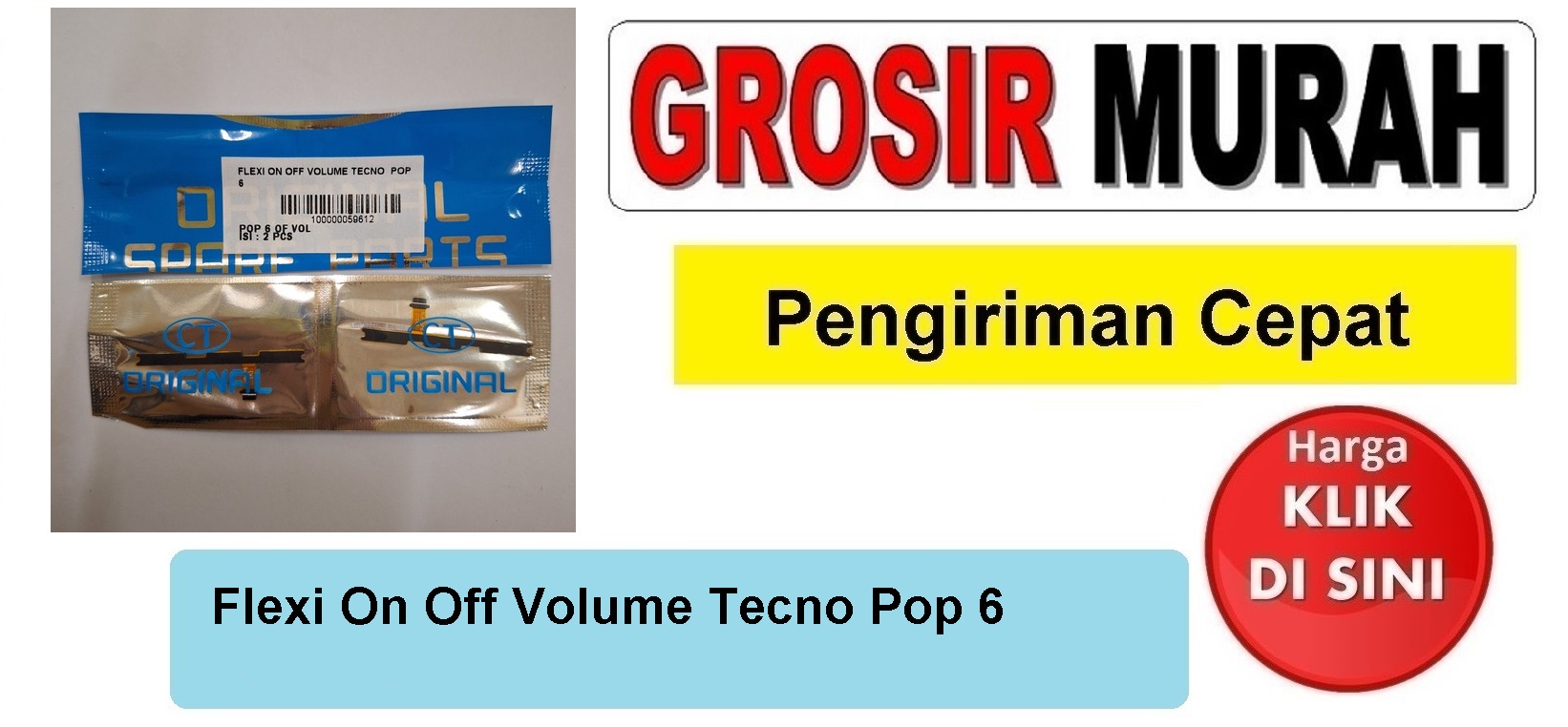 Flexi On Off Volume Tecno Pop 6 Fleksibel Flexible Fleksi Flexibel Flex Power On off Volume Tombol