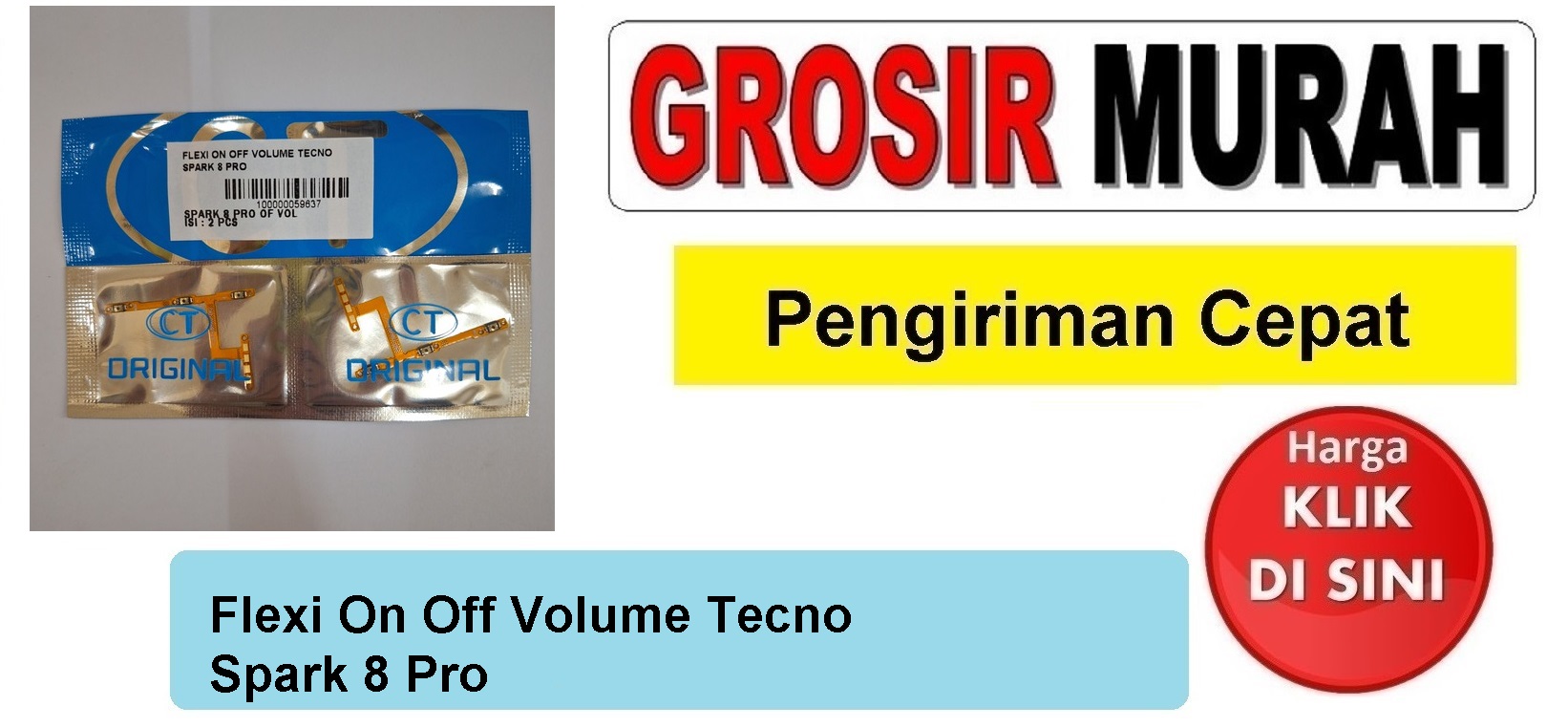 Flexi On Off Volume Tecno Spark 8 Pro Fleksibel Flexible Fleksi Flexibel Flex Power On off Volume Tombol