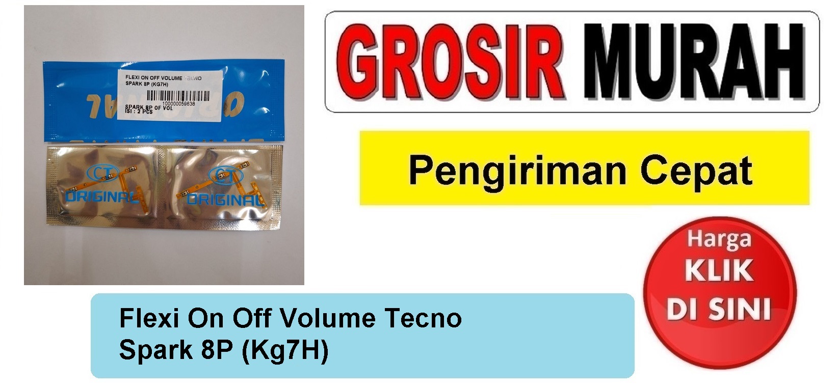 Flexi On Off Volume Tecno Spark 8P (Kg7H) Fleksibel Flexible Fleksi Flexibel Flex Power On off Volume Tombol