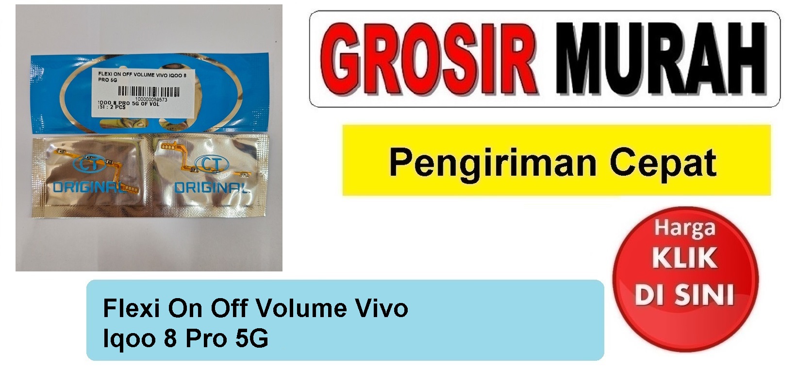 Flexi On Off Volume Vivo Iqoo 8 Pro 5G Fleksibel Flexible Fleksi Flexibel Flex Power On off Volume Tombol