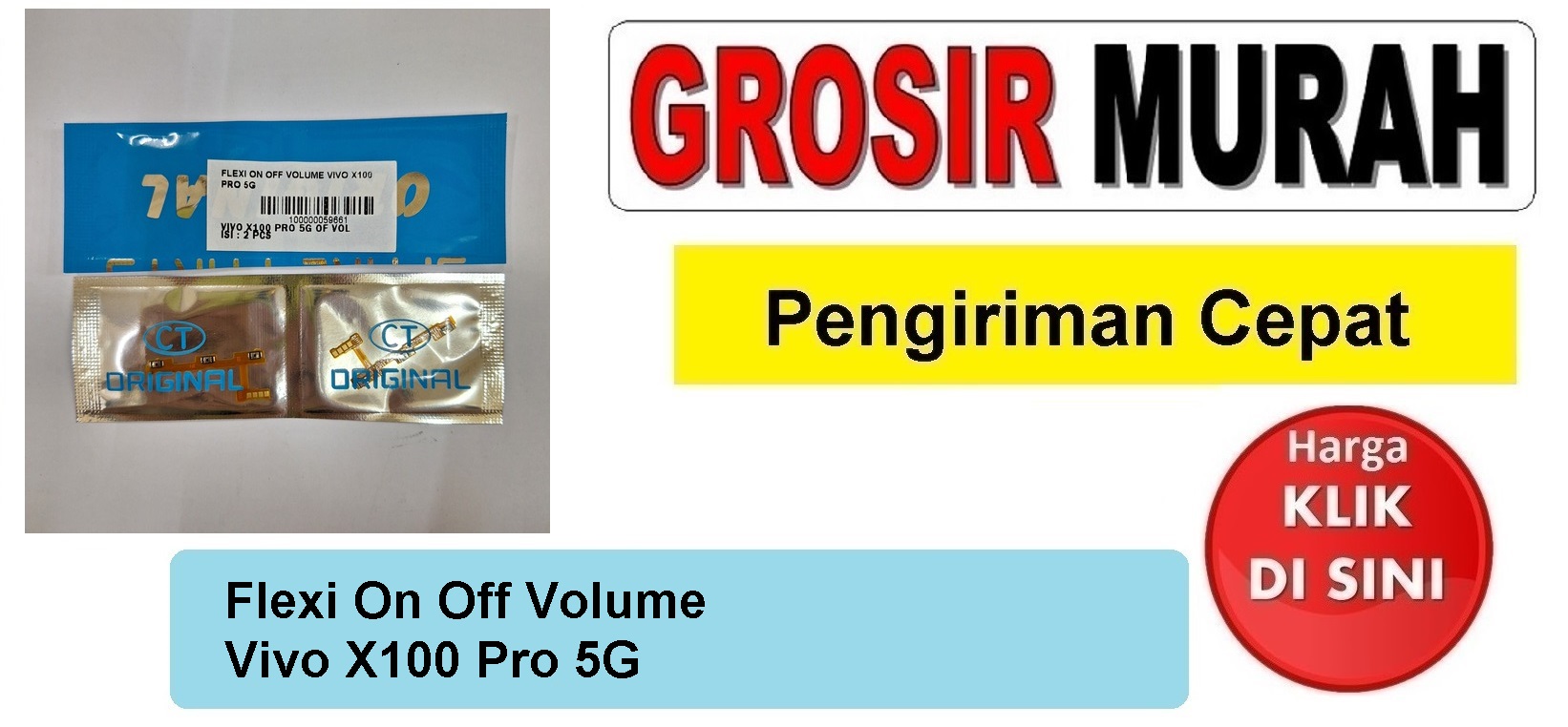 Flexi On Off Volume Vivo X100 Pro 5G Fleksibel Flexible Fleksi Flexibel Flex Power On off Volume Tombol