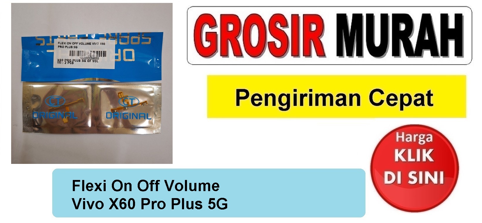 Flexi On Off Volume Vivo X60 Pro Plus 5G Fleksibel Flexible Fleksi Flexibel Flex Power On off Volume Tombol