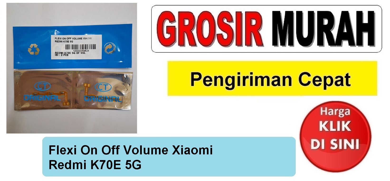 Flexi On Off Volume Xiaomi Redmi K70E 5G Fleksibel Flexible Fleksi Flexibel Flex Power On off Volume Tombol