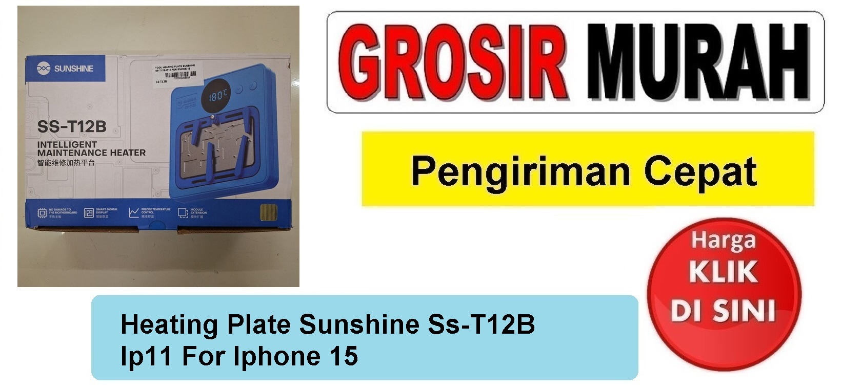 Heating Plate Sunshine Ss-T12B-Ip11 For Iphone 15 Perlengkapan Service Toolkit Alat Serpis teknisi