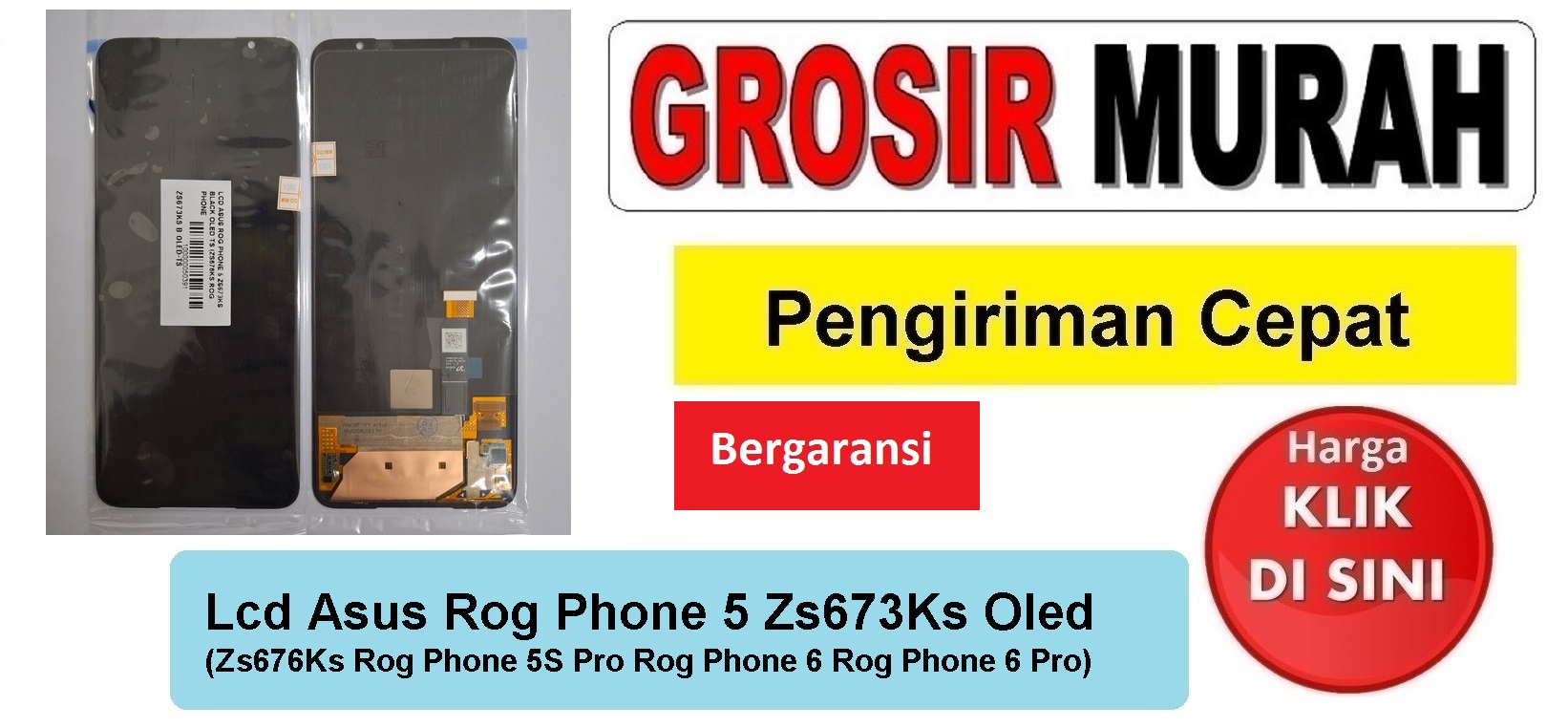 Lcd Asus Rog Phone 5 Zs673Ks Oled (Zs676Ks Rog Phone 5S Pro Rog Phone 6 Rog Phone 6 Pro) Fullset Touchscreen Ts Touch screen Display