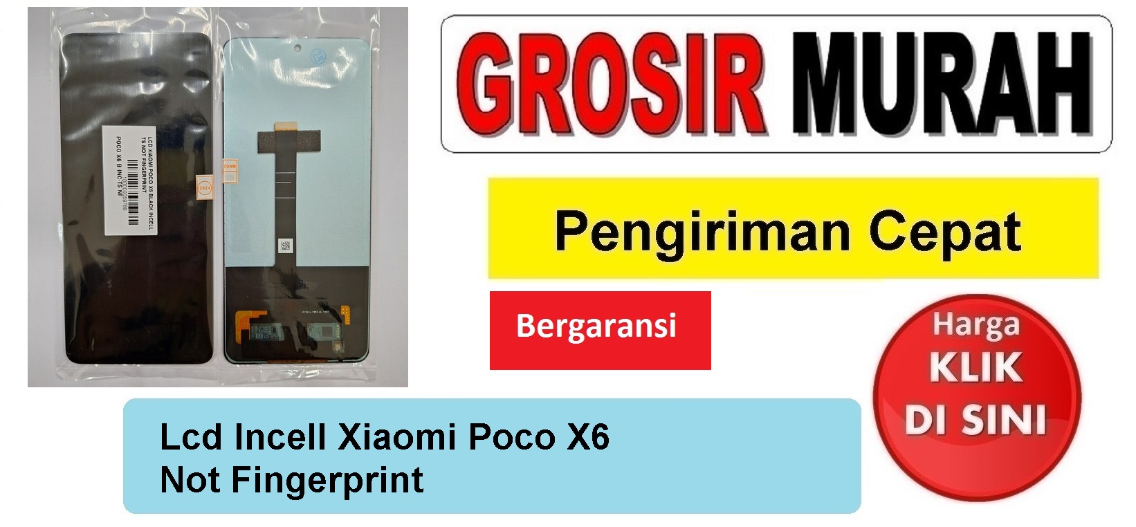 Lcd Incell Xiaomi Poco X6 Not Fingerprint Fullset Touchscreen Ts Touch screen Display