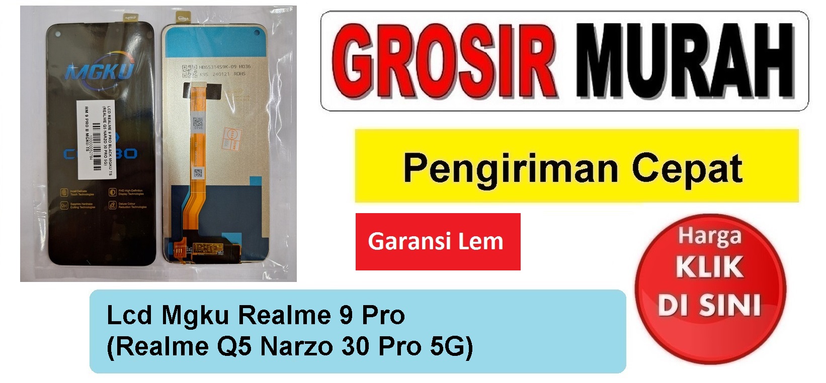 Lcd Mgku Realme 9 Pro (Realme Q5 Narzo 30 Pro 5G) Fullset Touchscreen Garansi lem Termurah