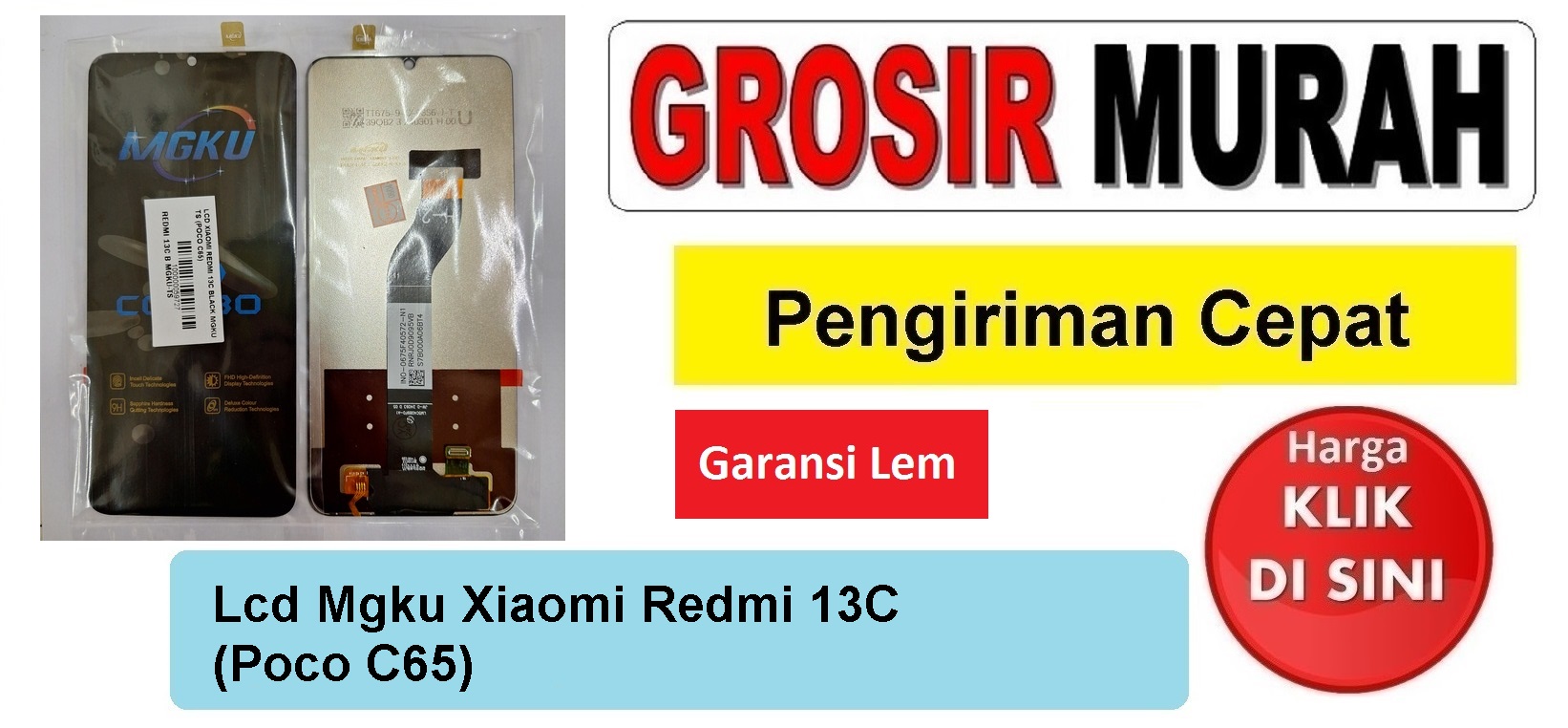Lcd Mgku Xiaomi Redmi 13C (Poco C65) Fullset Touchscreen Garansi lem Termurah