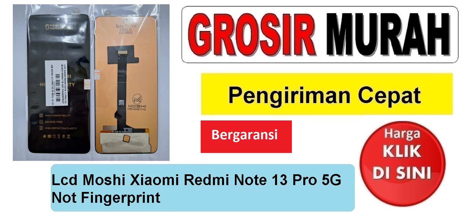 Lcd Moshi Xiaomi Redmi Note 13 Pro 5G Not Fingerprint Fullset Touchscreen