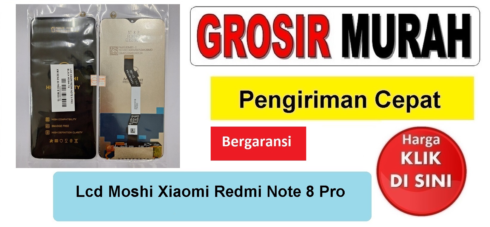 Lcd Moshi Xiaomi Redmi Note 8 Pro Fullset Touchscreen Bergaransi