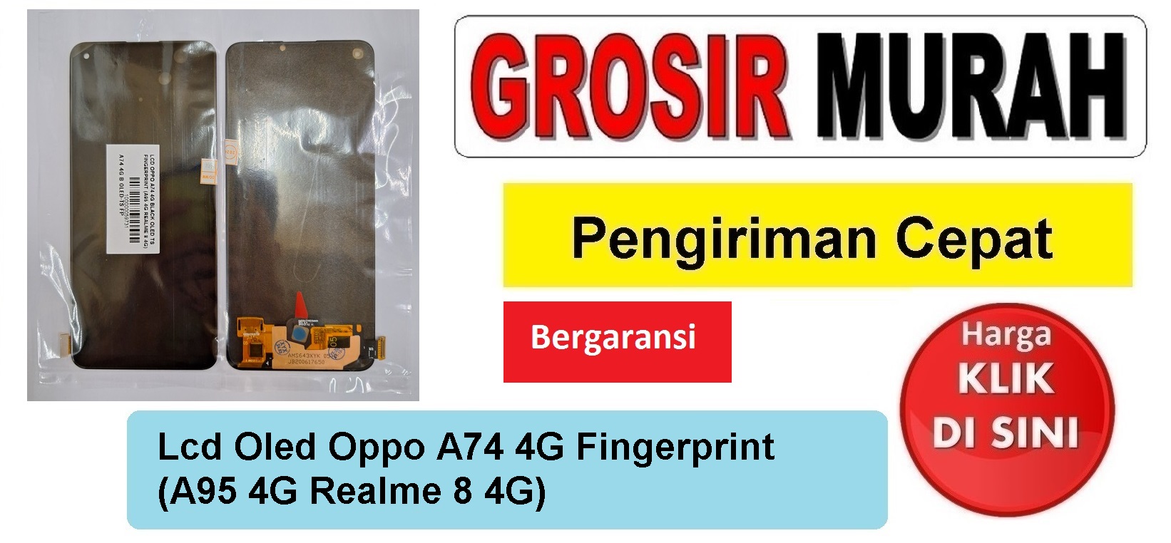 Lcd Oled Oppo A74 4G Fingerprint (A95 4G Realme 8 4G) Fullset Touchscreen Ts Touch screen Display