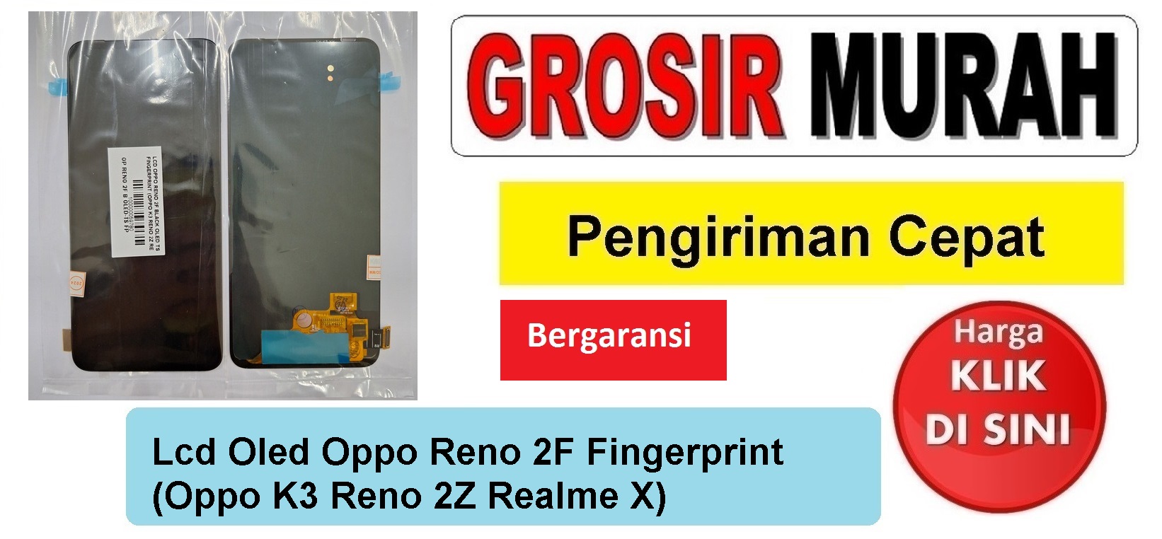 Lcd Oled Oppo Reno 2F Fingerprint (Oppo K3 Reno 2Z Realme X) Fullset Touchscreen Ts Touch screen Display