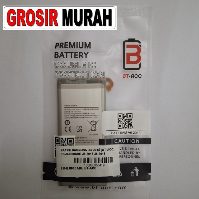 Batre Samsung A6 2018 (bt-acc) Eb-bj800abe J8 2018 J6 2018
