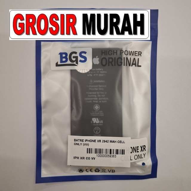 Batre Iphone Xr 2942 Mah Cell Only (Vb)