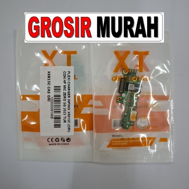 Jual Flexi Charger Infinix X6815C Zero 5G 2023 Turbo Zero 5G 2023 Ori Fleksibel Flexible Fleksi Flexibel Flex Con Tc Connector Pcb Konektor cas papan charging