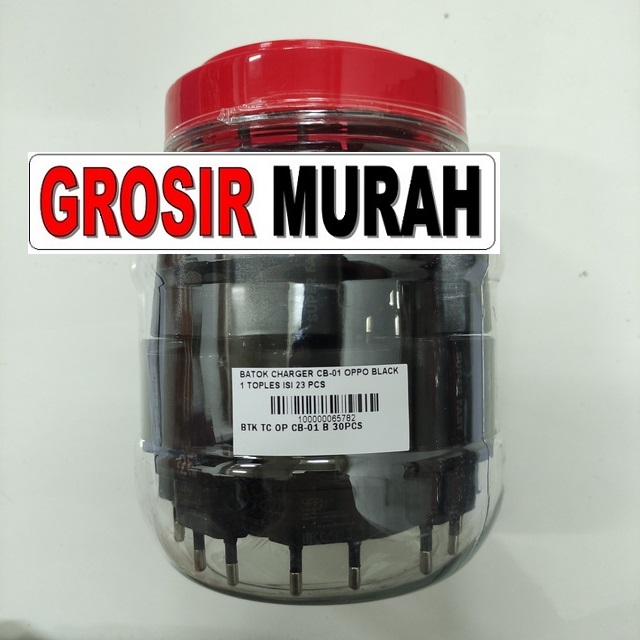Batok Charger Cb-01 Oppo Black 1 Toples Isi 23 Pcs