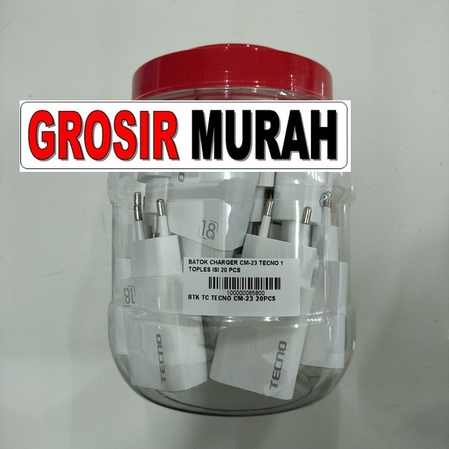 Batok Charger Cm-23 Tecno 1 Toples Isi 20 Pcs