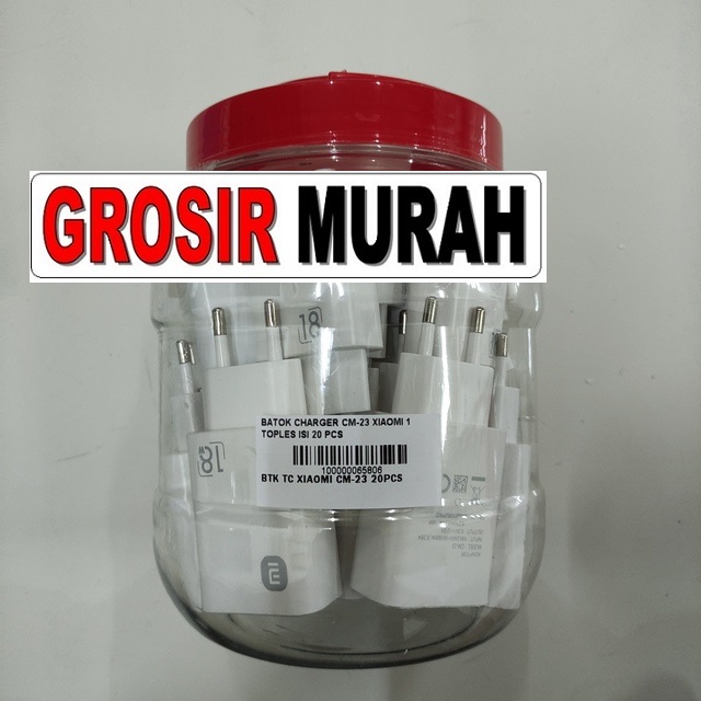 Batok Charger Cm-23 Xiaomi 1 Toples Isi 20 Pcs