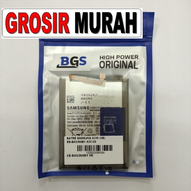 Jual Batre Samsung A336 A33 5G Eb-Ba536Aby Vb Baterai Battery