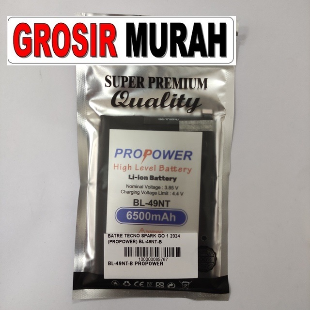 Jual Batre Tecno Spark Go 1 2024 Bl-49Nt-B Propower Baterai Battery