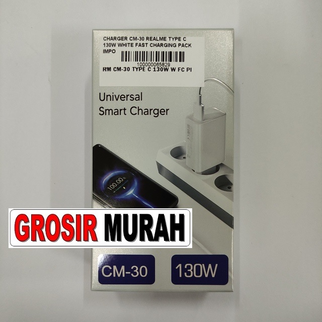 Charger Cm-30 Realme Type C 130W White Fast Charging Pack Import