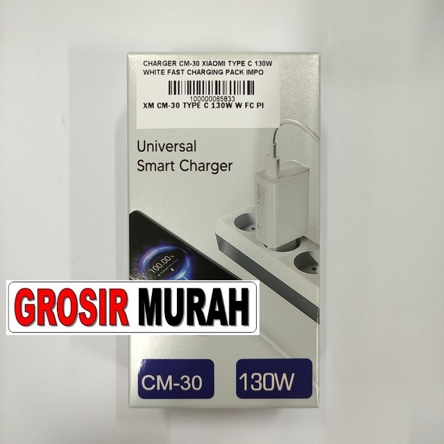 Charger Cm-30 Xiaomi Type C 130W White Fast Charging Pack Import