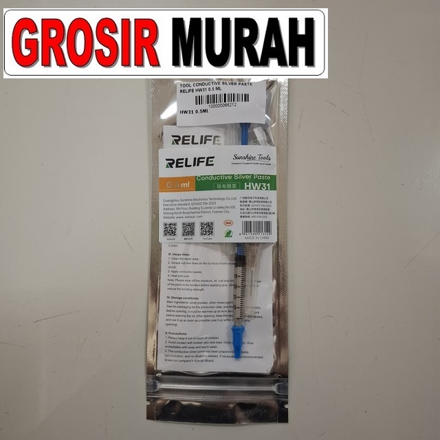 Gambar Conductive Silver Paste Relife Hw31 0.5 Ml