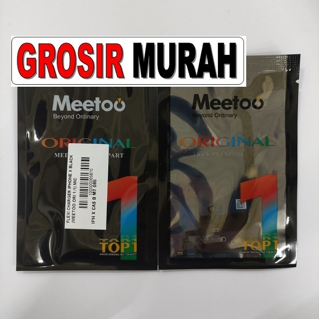 Flexi Charger Iphone X Black Meetoo Ori