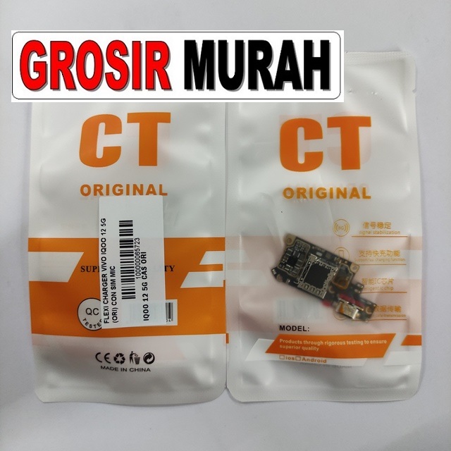 Jual Flexi Charger Vivo Iqoo 12 5G Ori Fleksibel Flexible Fleksi Flexibel Flex Con Tc Connector Pcb Konektor cas papan charging