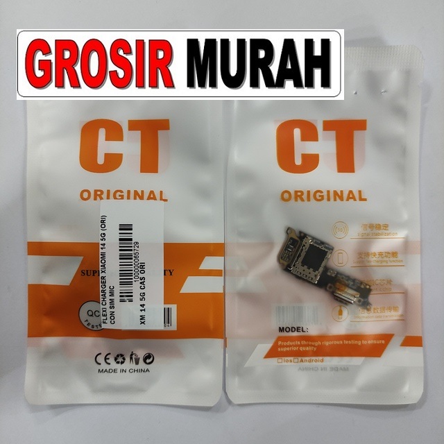 Jual Flexi Charger Xiaomi 14 5G Ori Fleksibel Flexible Fleksi Flexibel Flex Con Tc Connector Pcb Konektor cas papan charging